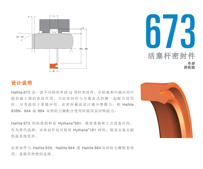 HALLITE油封673密封件