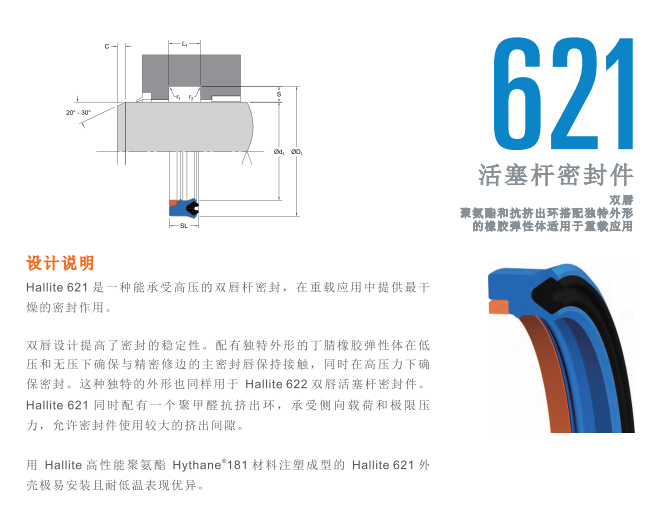 HALLITE密封圈621型