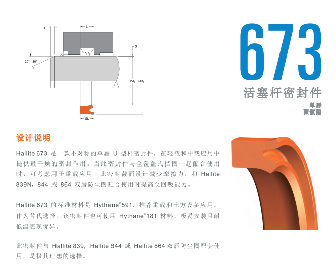 英国油封HALLITE 673型