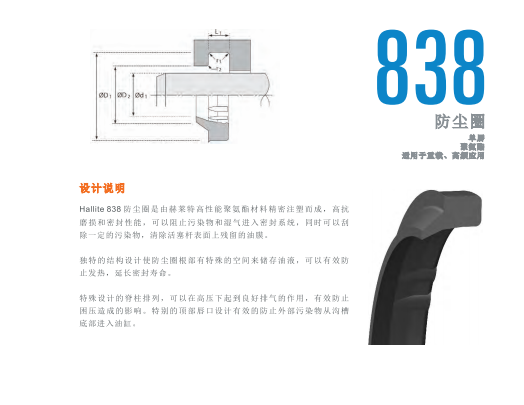 HALLITE防尘密封件838