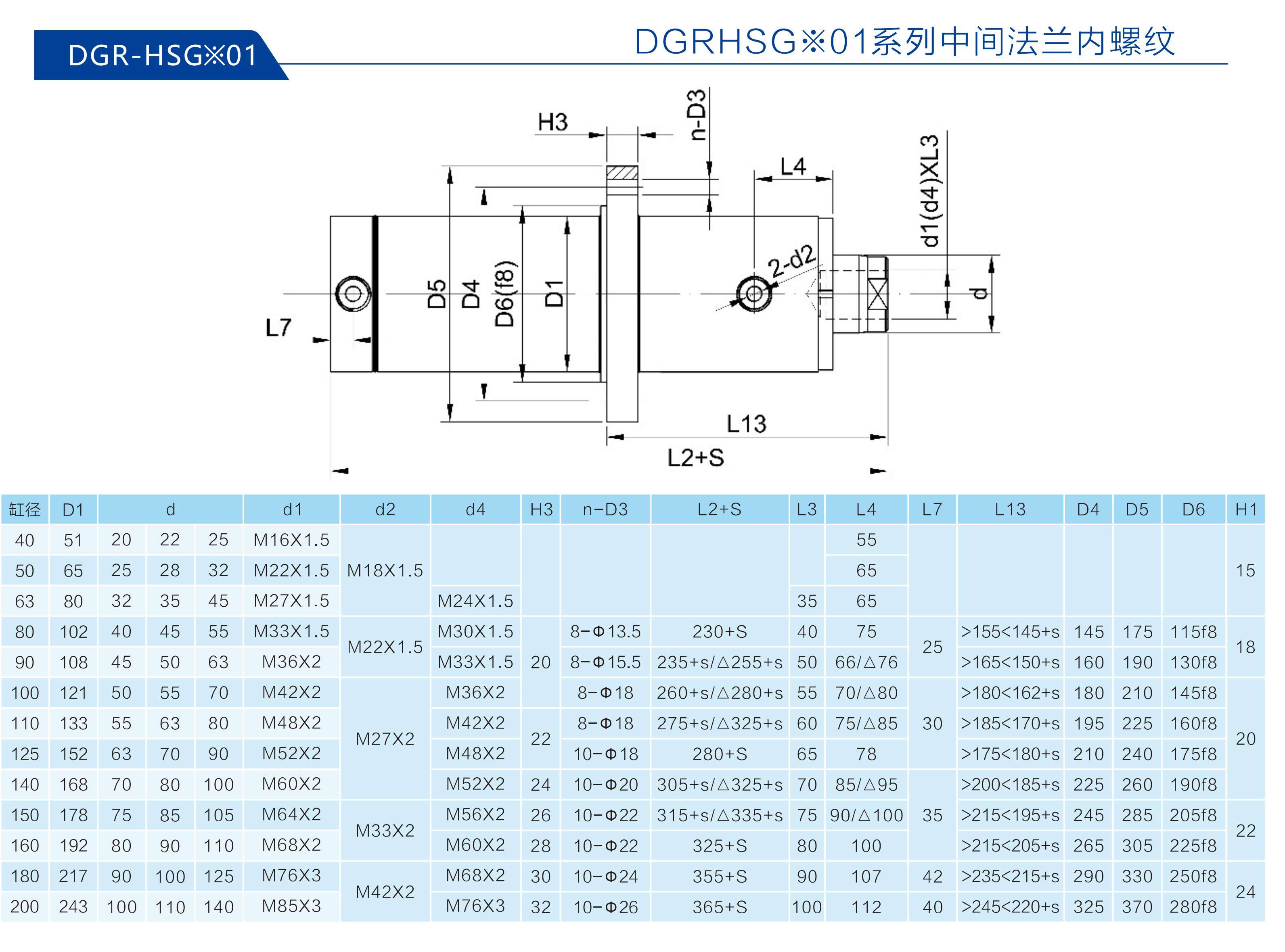 DGR-HSG-01系列-中间法兰内螺纹