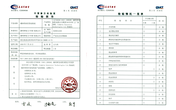 完整版报告- 康明斯 高压发电机组 认证监督-C2750D5B_01