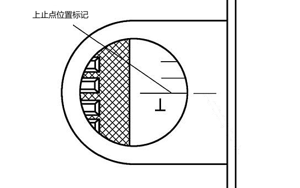 柴油机压缩行程上止点位置标记