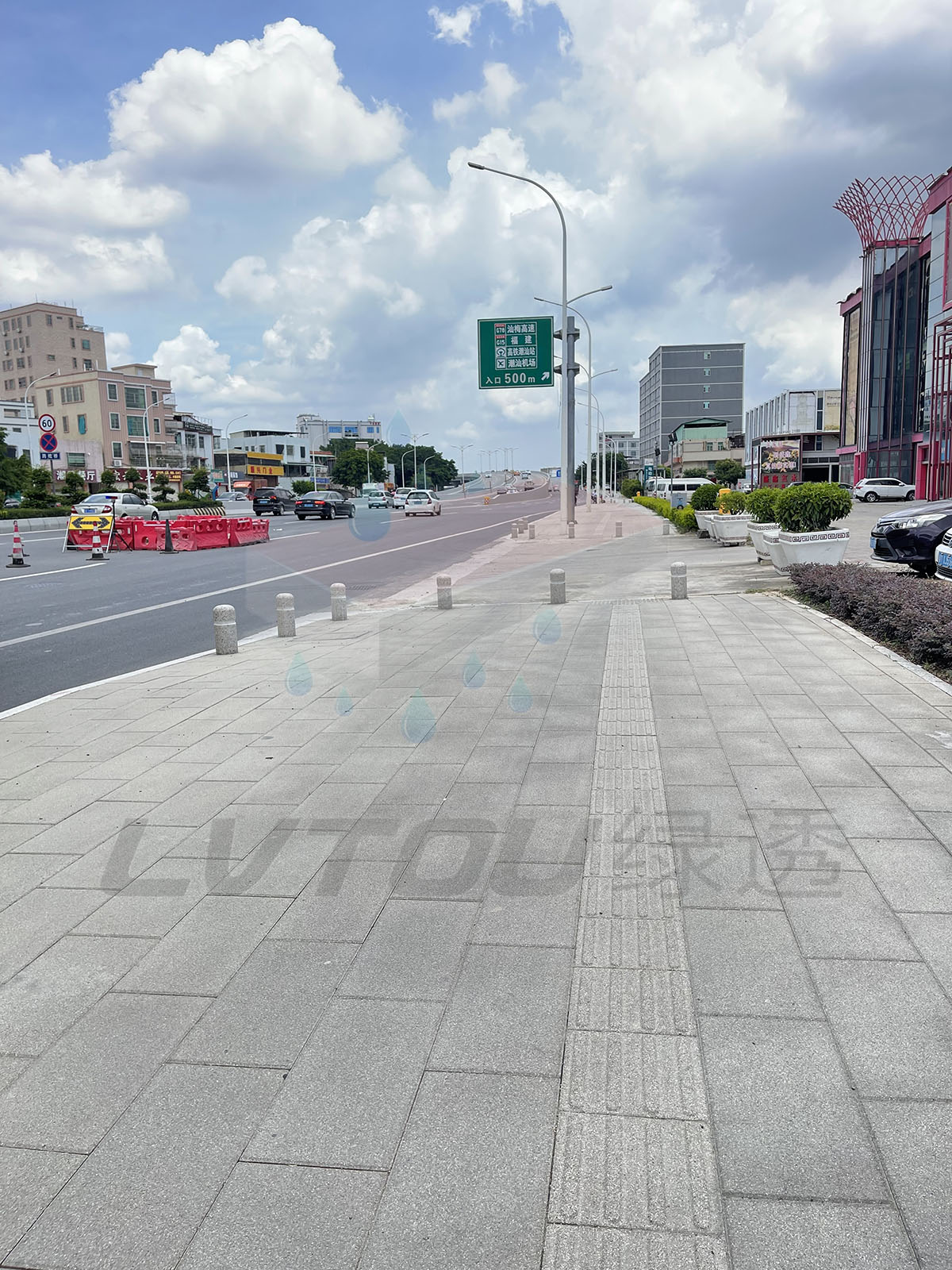 汕頭市潮汕路道路提升 300x600芝麻白 300x300芝麻白盲道 5_副本