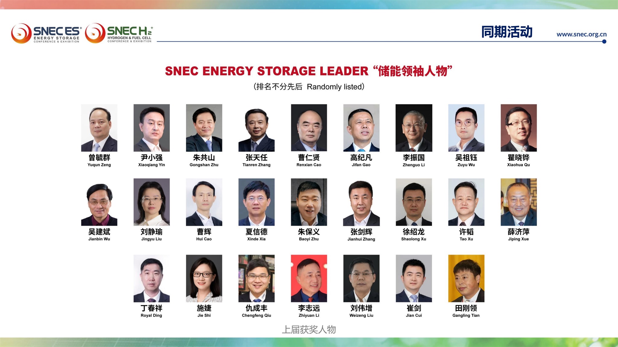 储能领袖人物
