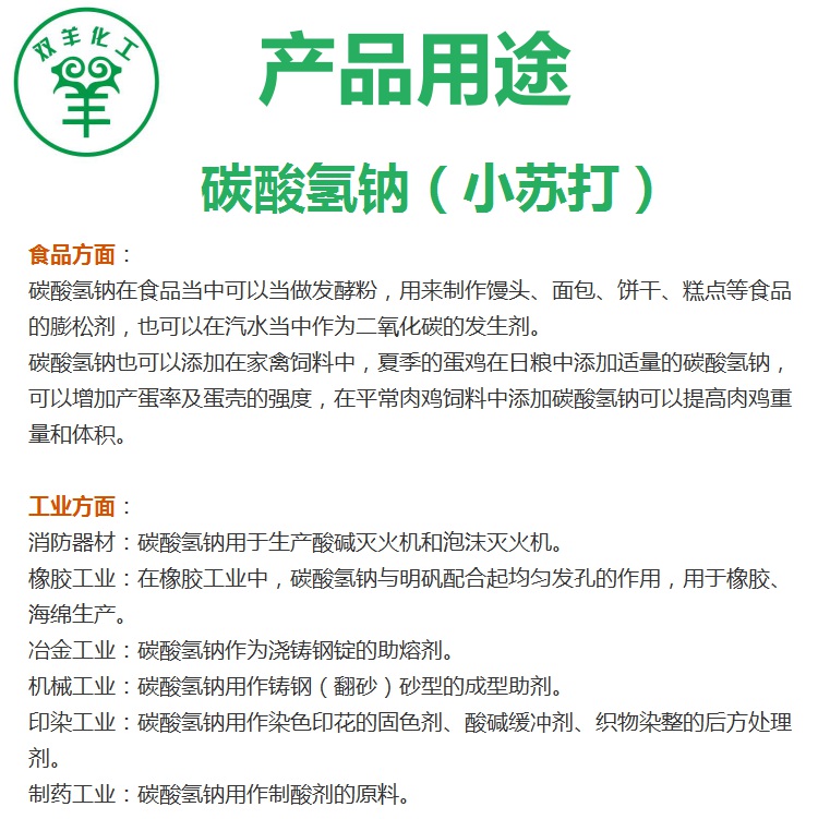 小苏打用途