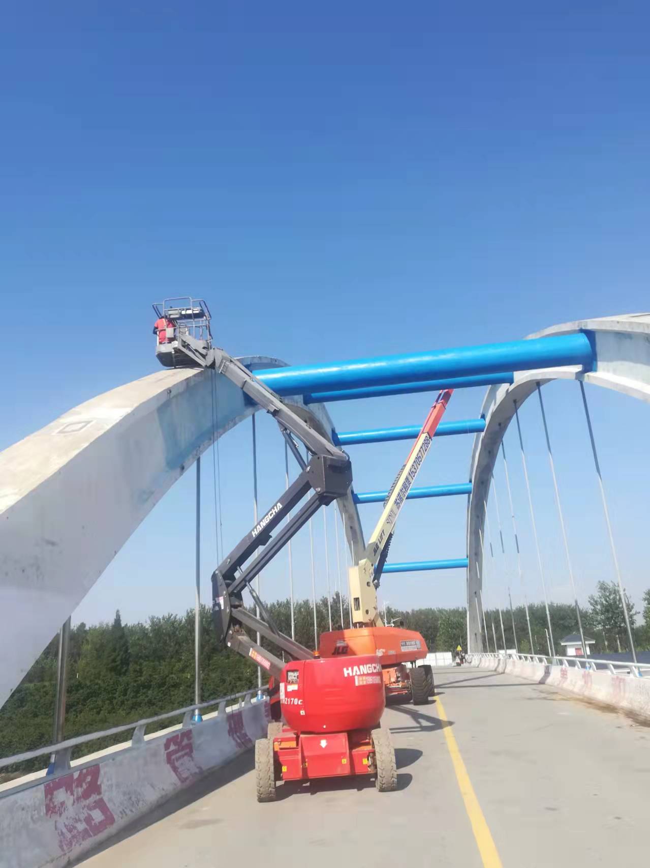 徐州市邳州徐洪桥加固涂料，上下锚头养护