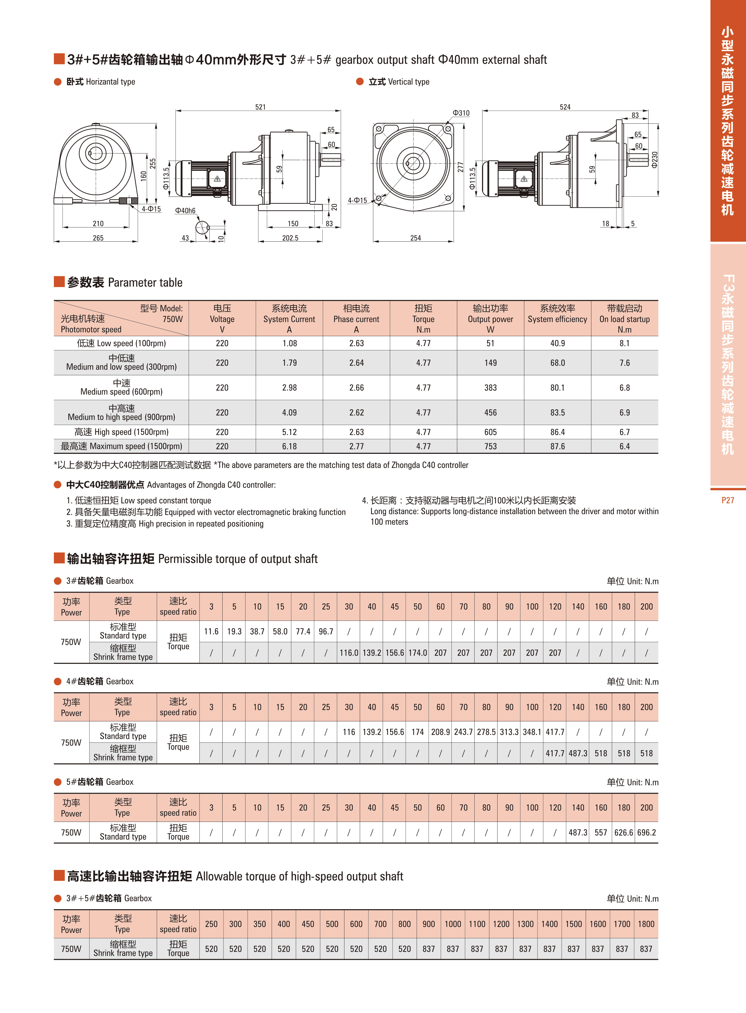 小型永磁同步齿轮减速电机20
