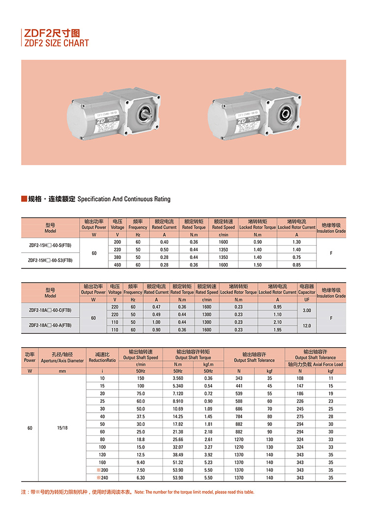 F2系列准双曲面齿轮减速电机90W2