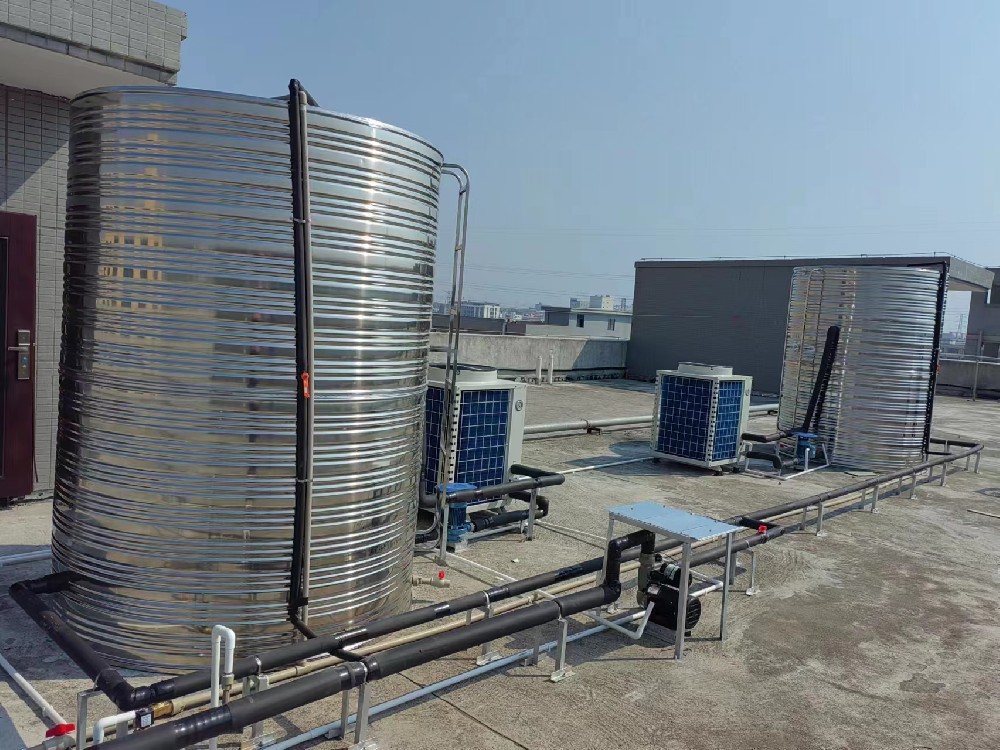东莞寮步工厂宿舍空气能热泵热水器安装工程