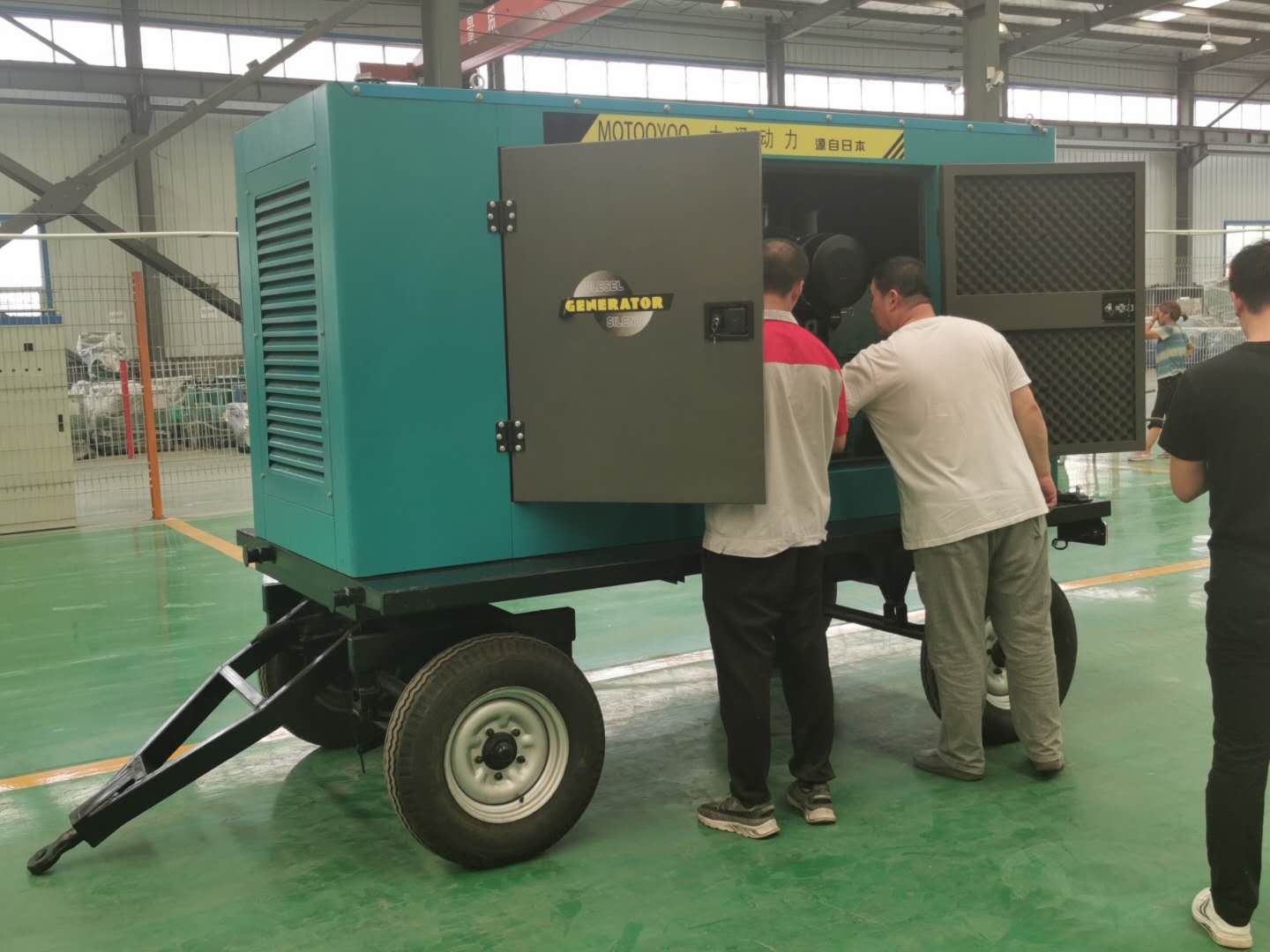 大泽动力60kw柴油发电机拖车式户外移动