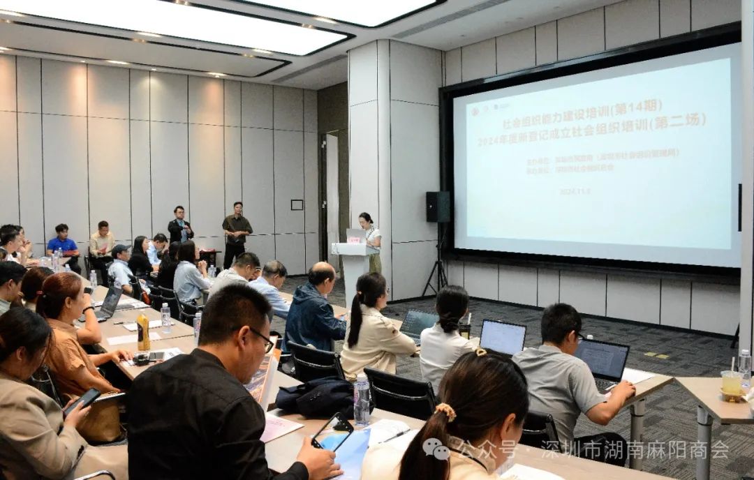 深圳市湖南麻阳商会参加深圳市民政局2024年度新登记成立社会组织培训（第二场）