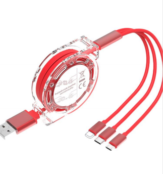 水晶伸缩一拖三